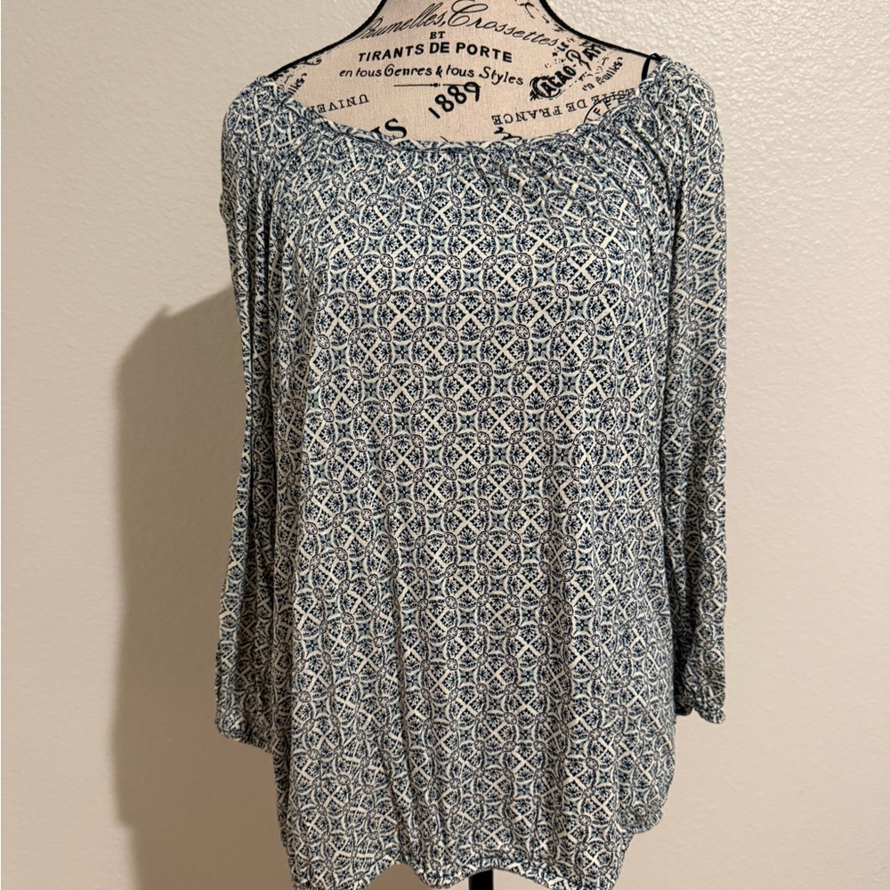 Michael Kors Blue Patterned Blouse
